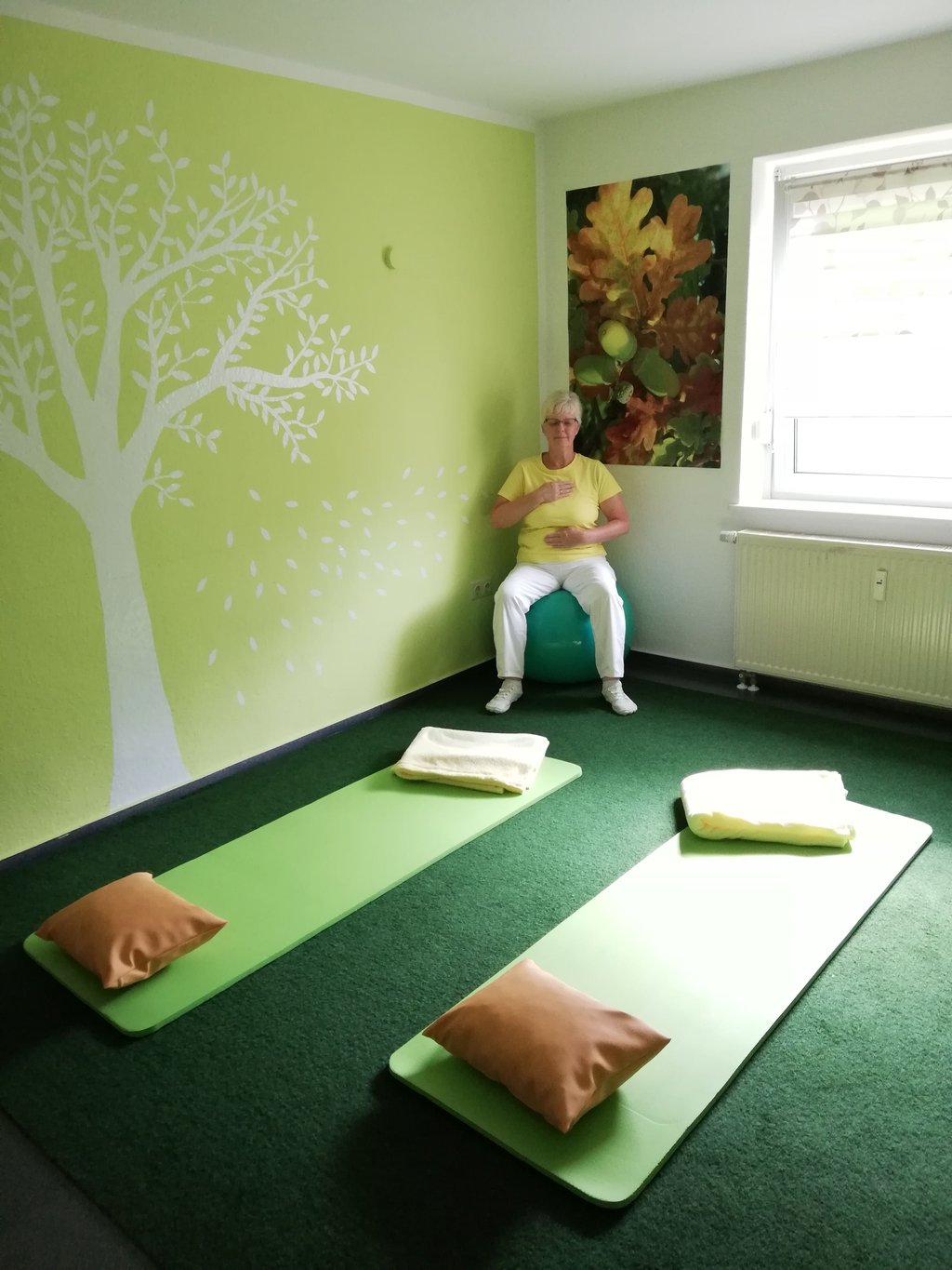 Ein Raum für individuelle Atemtherapie und Progressive Muskelentspannung.