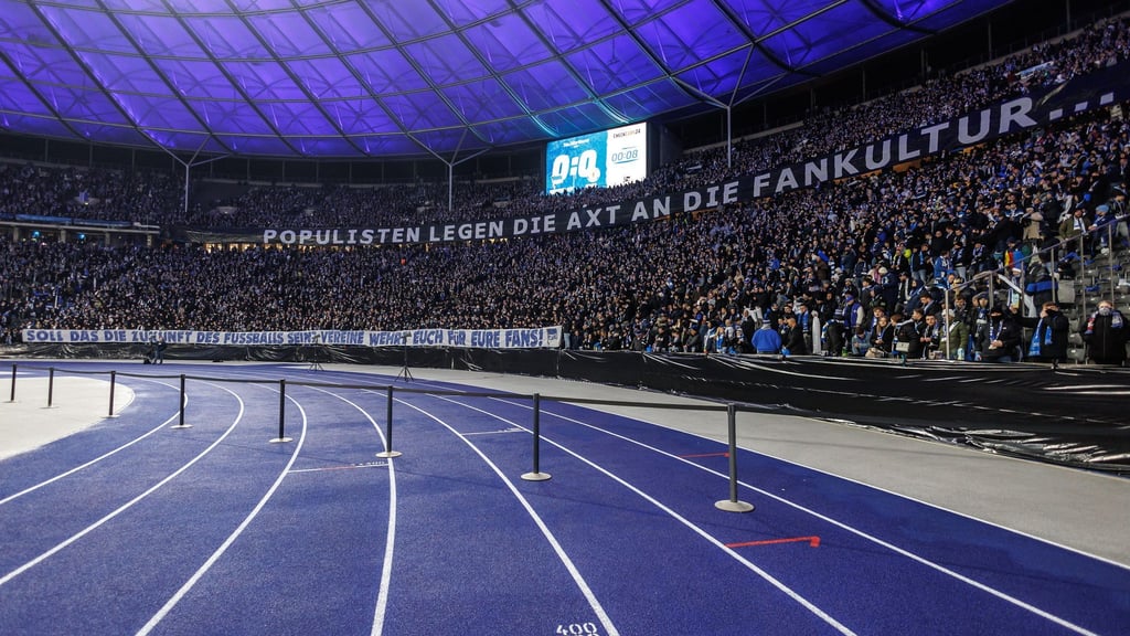 Auch die Fans von Hertha BSC haben ihren Unmut geäußert.