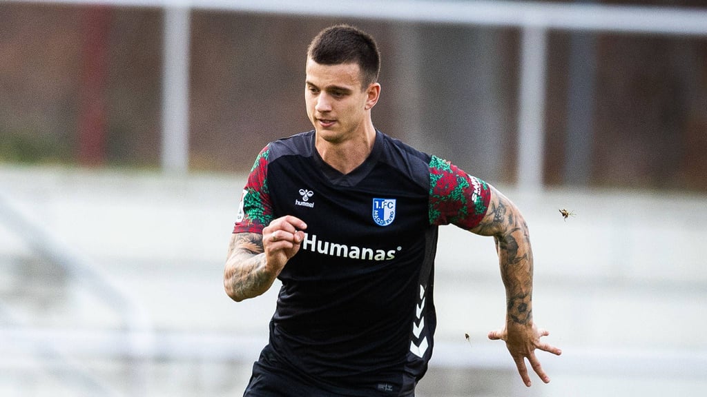 Mateusz Zukowski beim Testspiel zwischen dem 1. FC Magdeburg und dem 1. FC Schweinfurt.