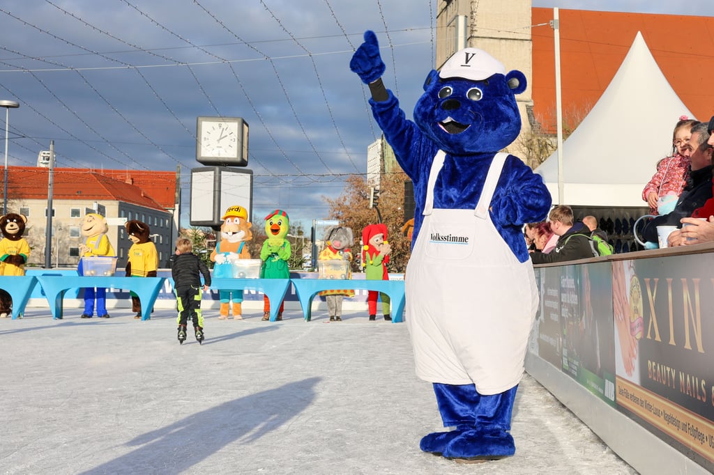 Volksstimme-Biber Vobi fungierte als Schiedsrichter.