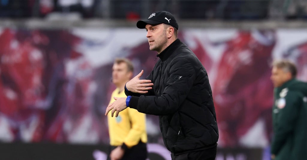 RB-Trainer Ole Werner beim Spiel gegen seinen Ex-Klub Werder Bremen