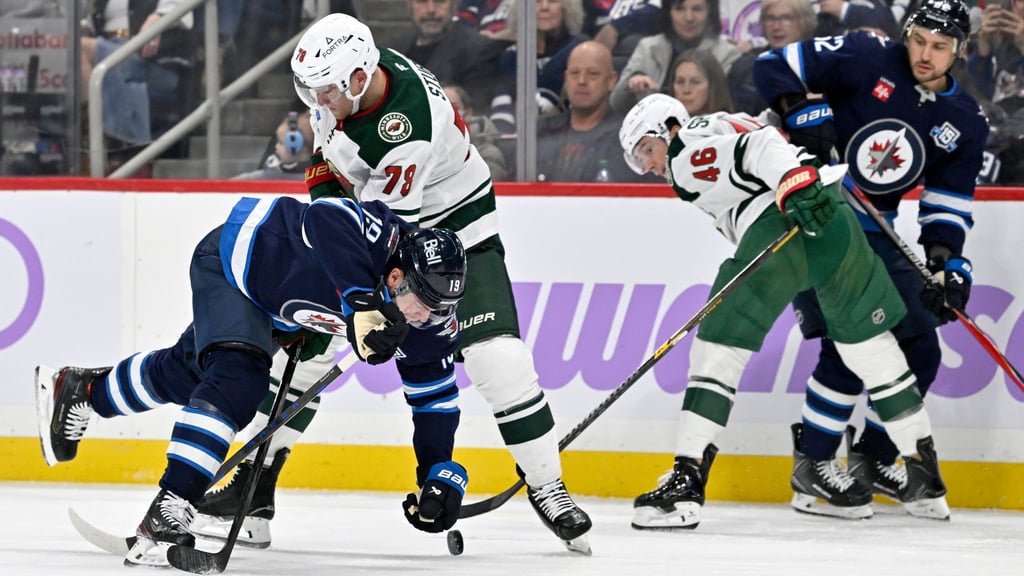 Nico Sturm (78) von der Minnesota Wild gab sein NHL-Comeback.