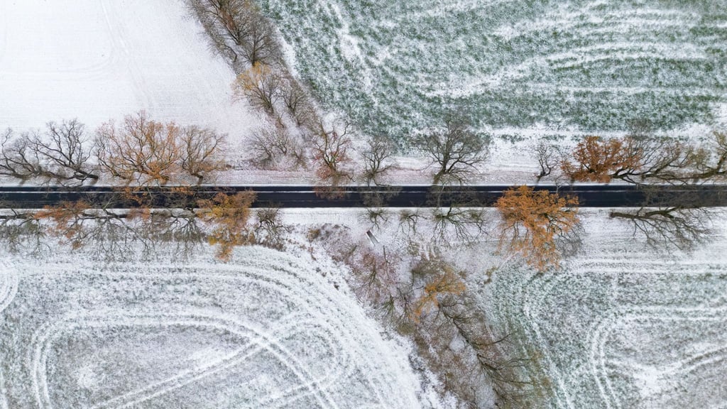 In Brandenburg hat es am Montag geschneit.