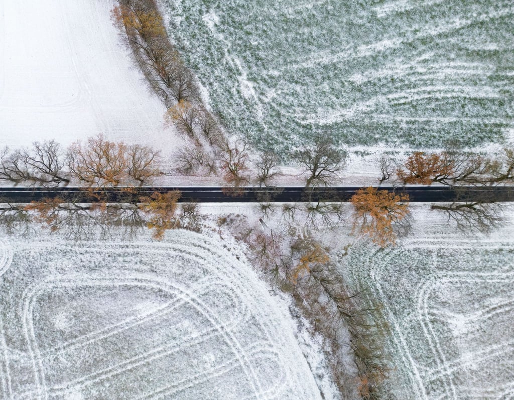 In Brandenburg hat es am Montag geschneit.