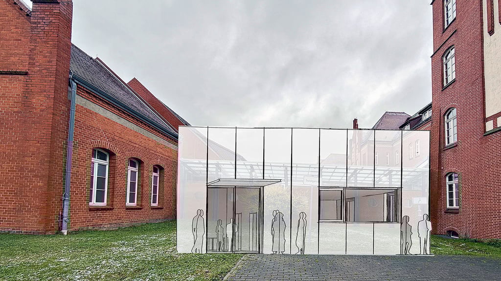 So etwa soll der Kubus aussehen, der auf dem Gelände des Justizzentrums Albrecht der Bär in Stendal entsteht.