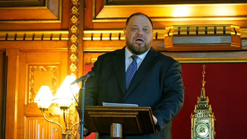 Bei einem Auftritt in Schweden hat der ukrainische Parlamentspräsident Ruslan Stefantschuk die bereits bekannten „roten Linien“ der Ukraine wiederholt. (Archivbild)