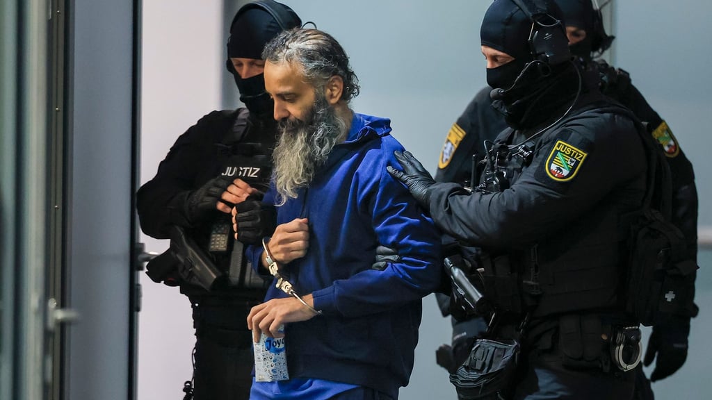 Der Prozess gegen Taleb al-Abdulmohsen wird im temporären Gerichtsgebäude des Landgerichtes Magdeburg geführt. (Archivbild)