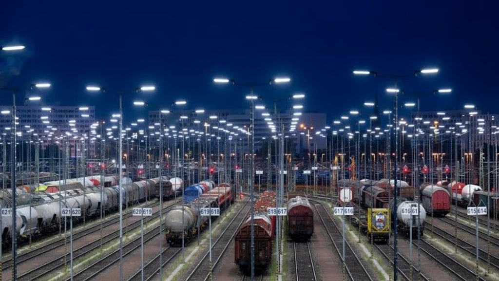 Der Rangierbahnhof in Halle ist einer der größten deutschen Standorte von DB Cargo.