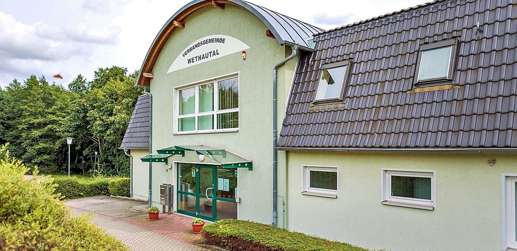 Verwaltungsgebäude der Verbandsgemeinde Wethautal in Osterfeld.