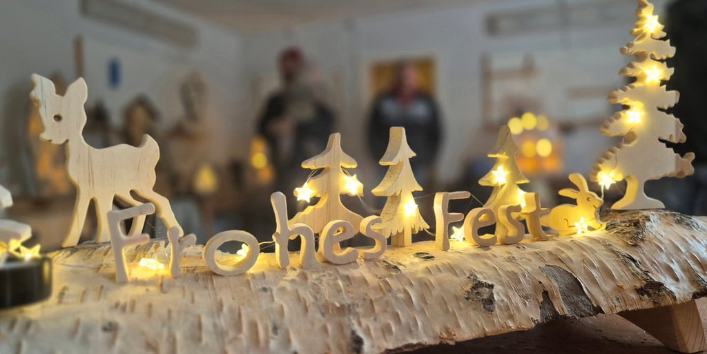 Kreatives gibt es wieder auf dem Weihnachtsmarkt im Haus Einetal in Schielo.