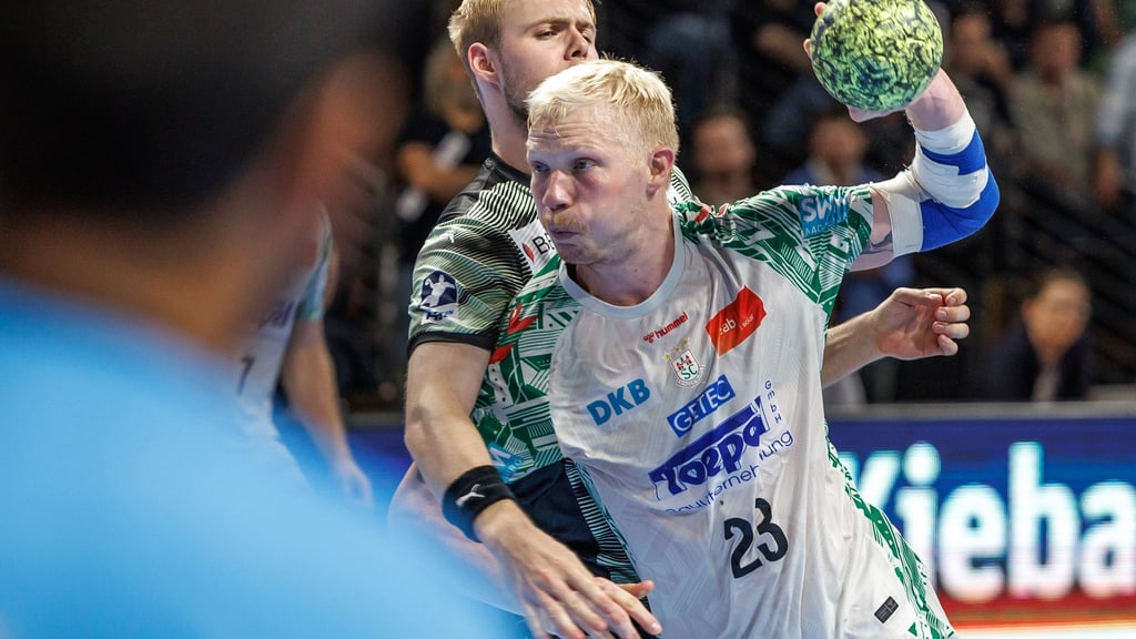 Magnus Saugstrup (r) war bester SCM-Werfer in Bitola