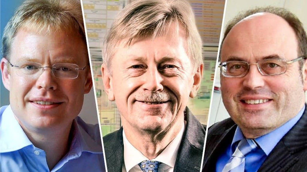 Großspender: Der IT-Unternehmer Stephan Schambach aus Jena (links) sowie die Magdeburger Unternehmer  Karl Gerhold (Mitte) und Klemens Gutmann