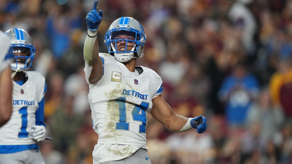 Gebrauchter Feiertag für Amon-Ra St. Brown. (Archivbild)