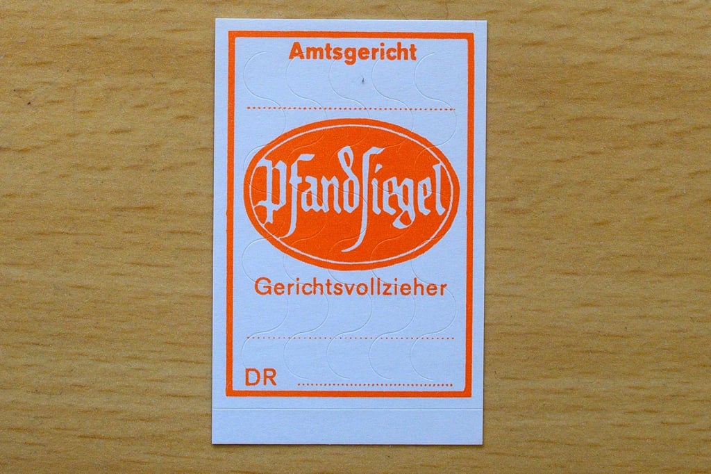 Gerichtsvollzieher nutzen Pfandsiegel, um gepfändete Wertgegenstände zu kennzeichnen. (Symbolbild)