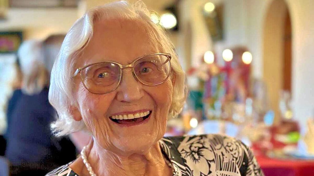 Grete Stephan vor einigen Monaten: Lächeln hält scheinbar gesund. 