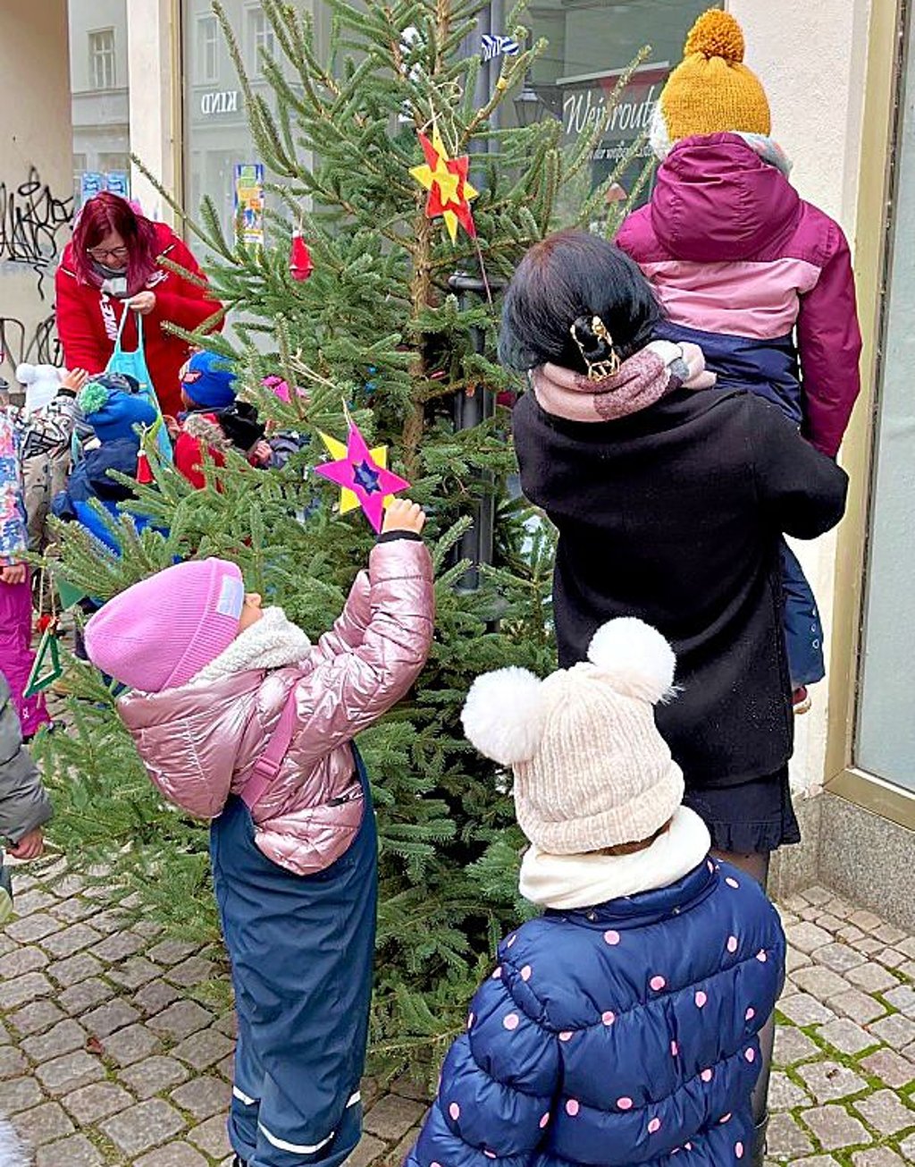Auch „ganz oben“ wurde geschmückt.