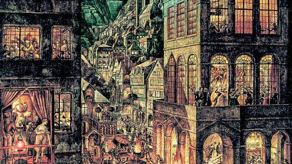 „Die Stadt“ von Wilhelm Heise (Ausschnitt) scheint Hans-Hasso von Veltheim besonders geschätzt zu haben.