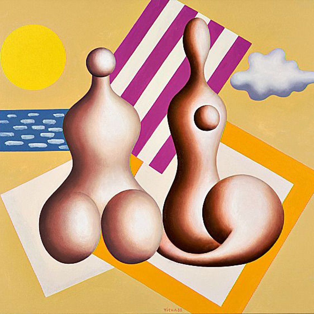 Hans Tichas Ostseestrand, 1988, kann ersteigert werden.  