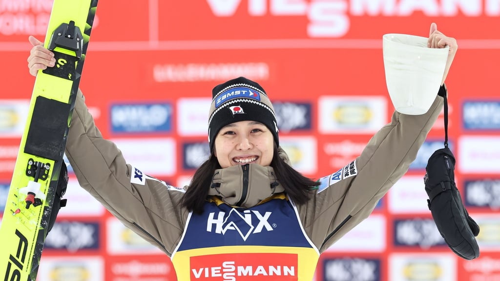 Drei Springen, drei Siege: Die Japanerin Maruyama.