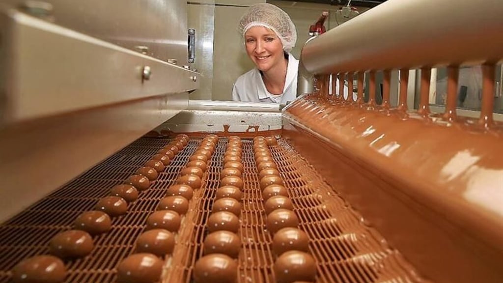 Klassiker vom Band: Die Halloren Schokoladenfabrik in Halle verzeichnet steigende Umsätze mit ihren traditionellen Halloren-Kugeln.