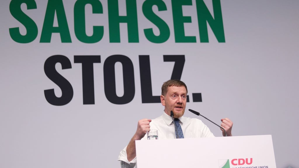 Michael Kretschmer bleibt CDU-Chef in Sachsen.