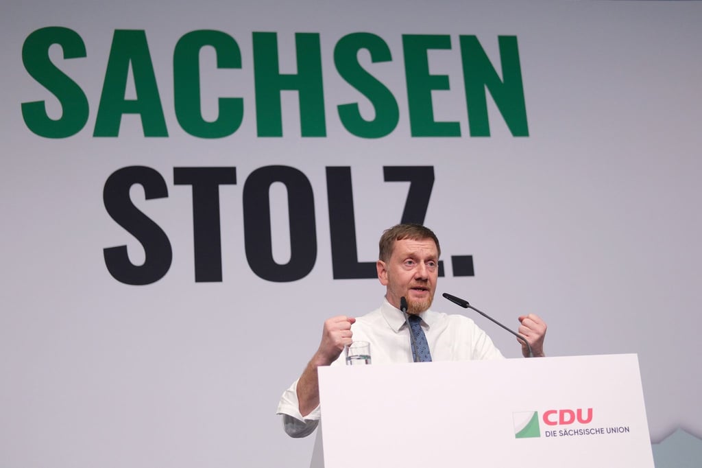 Michael Kretschmer bleibt CDU-Chef in Sachsen.