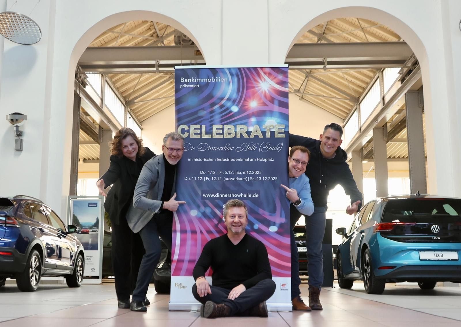 Erstmals in Halle: Akrobatik, Comedy, Dinner - Mit „Celebrate“ feiert exklusive Show in historischem Industriedenkmal Premiere