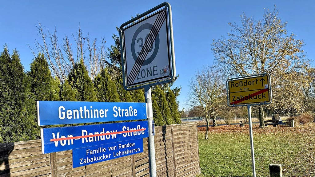 Die Genthiner Straße wird in Von-Randow-Straße umbenannt. Die Zabakucker wollten „Zabakucker Straße“.