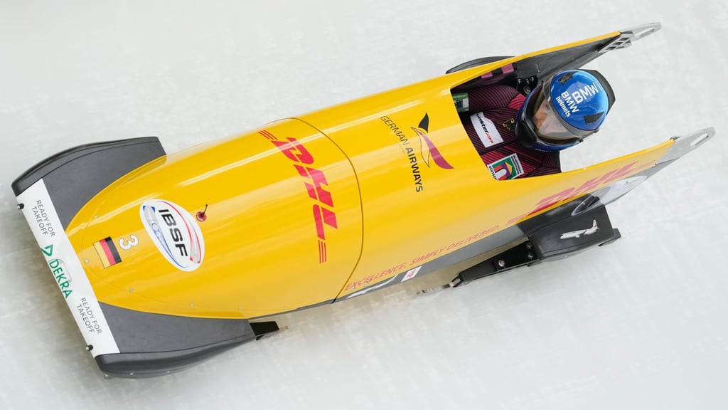 Laura Nolte fährt beim Monobob-Weltcup auf Rang zwei.