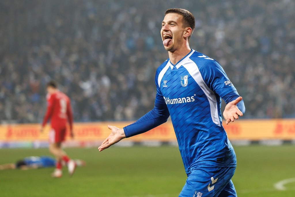 Mateusz Zukowski bejubelte gleich zwei Treffer bei seinem Heimdebüt.