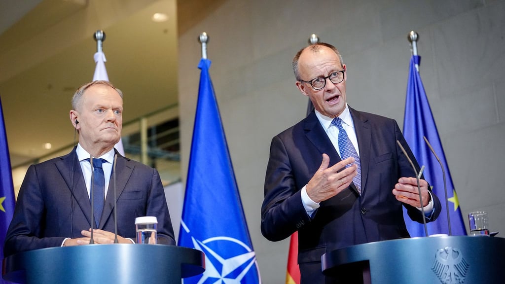 Bundeskanzler Friedrich Merz (CDU) und Donald Tusk, Ministerpräsident von Polen, beschworen Einigkeit.