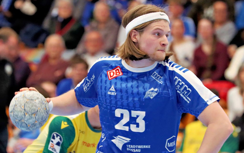 Mika Schüler ist  in Großwallstadt wieder der erfolgreichste  Werfer des DRHV. Mit acht Toren  war er am Sonntagbend am Auswärtssiegbeteiligt.