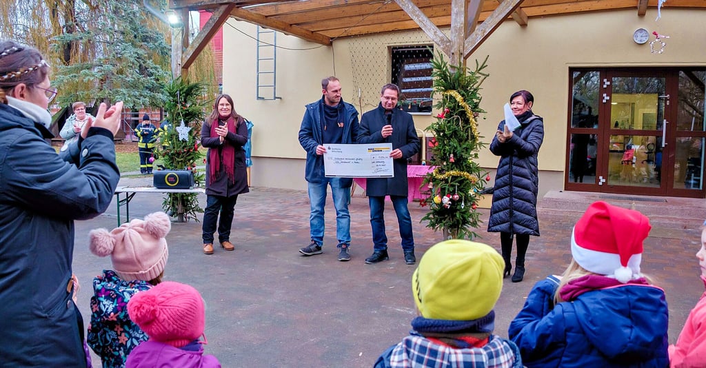 Beim Adventsfest der Kita Storchennest in Pratau gibt es   eine große Spende.  