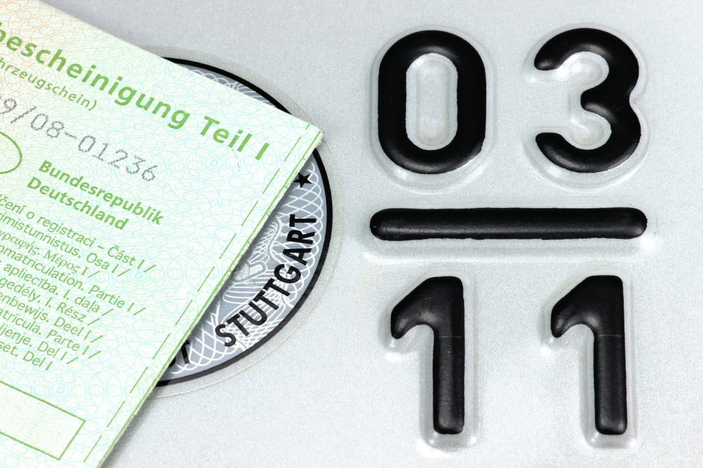 Das Kennzeichen der Zulassungsbescheinigung stimmte nicht mit dem Kennzeichen am Auto überein. 