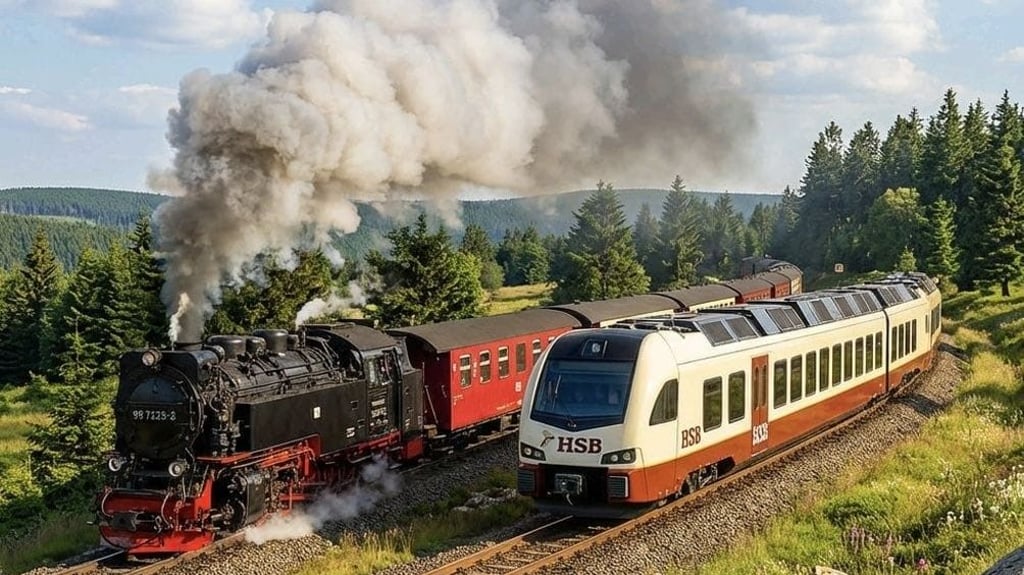 Historischer Dampfzug und moderner Triebwagen: Wohin rollt die Harzer Schmalspurbahn langfristig?