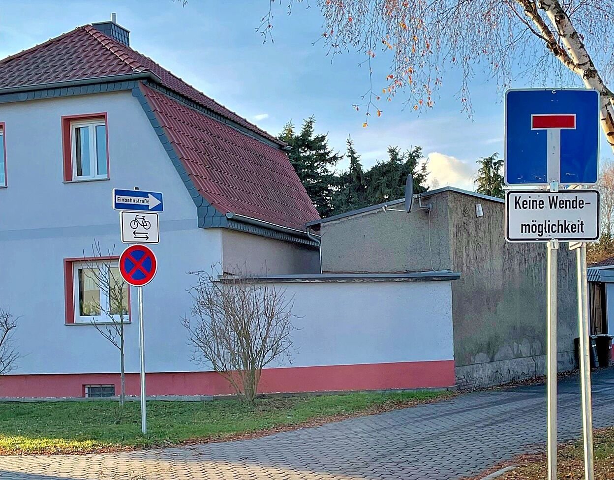 Schönebecker Verkehr: Sensation: Eine Einbahnstraße in Schönebeck ist auch eine Sackgasse