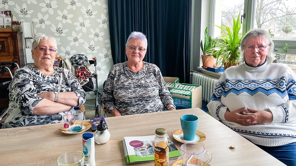 Albertina Denuth-Goryl, Waltraud Wendland und Helga Otten (v. l.) beim Treffen der „Frauen 50 plus“ im Mehrgenerationenhaus Merseburg. Seit über einem Jahrzehnt pflegen die Seniorinnen hier ihre Gemeinschaft – mit Gesprächen, Erinnerungen und gegenseitiger Unterstützung. 