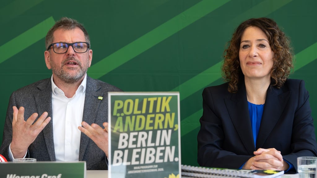 Werner Graf und Bettina Jarasch ziehen als Spitzenduo für die Grünen in den Wahlkampf.