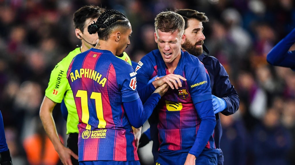 Barca-Star Dani Olmo fällt erneut wochenlang aus.