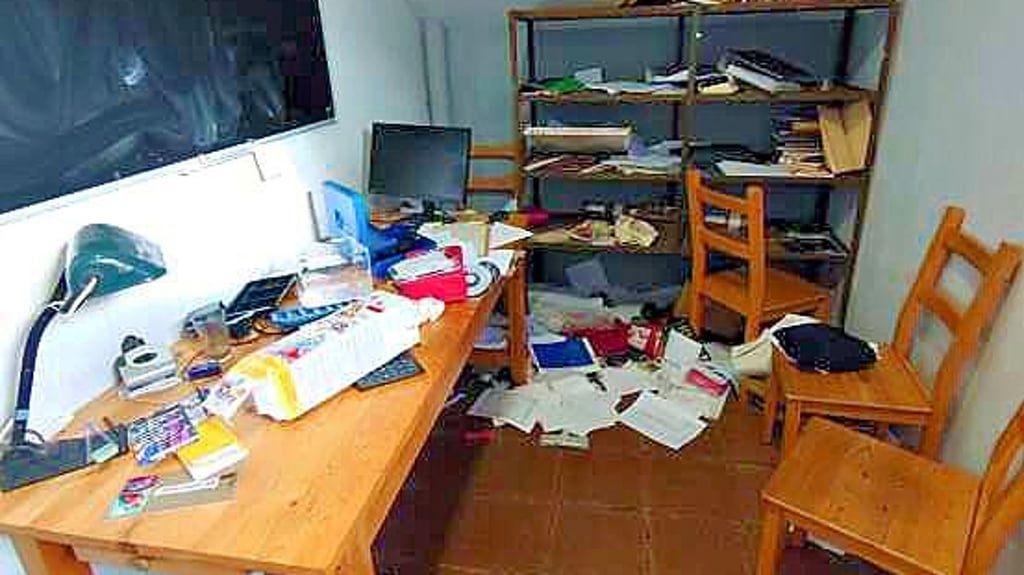 So sah es nach dem ersten Einbruch im Büro des Wuk-Theaterquartiers aus.