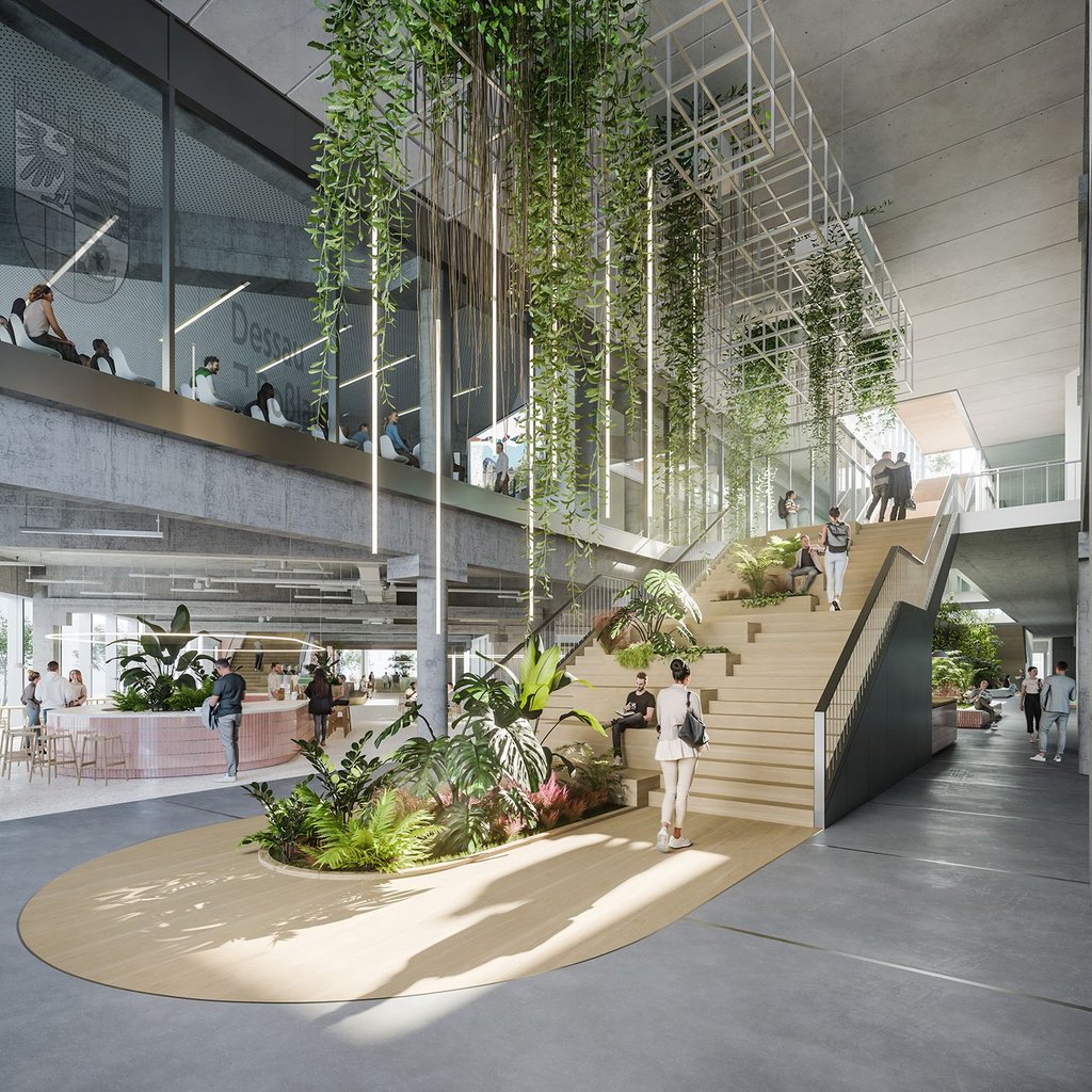 Blick in das „neue“ Dessau-Center. Der Eigentümer hat in dieser Woche diese Studie vorgestellt.