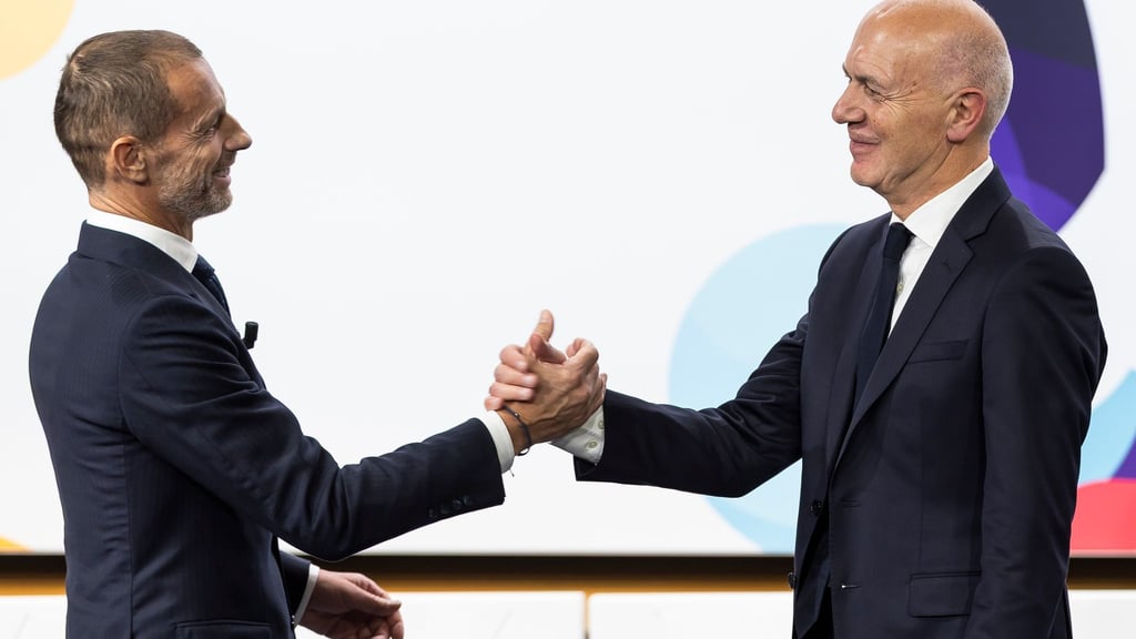 Bei der Vergabe der Frauen-EM 2029 durfte DFB-Chef Bernd Neuendorf jubeln - wie wird die Stimmung nach der Auslosung der Männer-WM 2026?