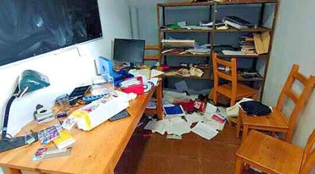 So sah es nach dem ersten Einbruch im Büros des Wuk-Theaterquartiers aus.