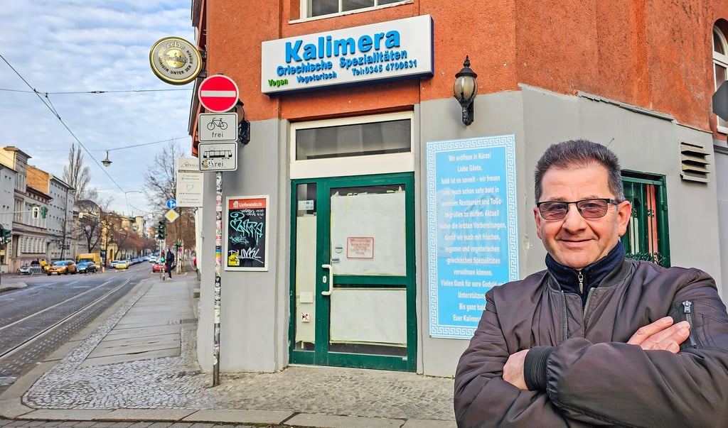 Saad Sonono will demnächst seinen neuen Imbiss eröffnen. Bekannt wurde der 54-Jährige mit seinem (vermutlich) größten veganen Döner der Welt.