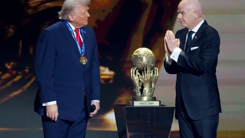 US-Präsident Donald Trump wurde von FIFA-Präsident Gianni Infantino ausgiebig gewürdigt.