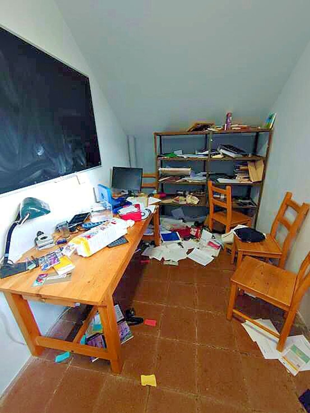 So sah es nach dem ersten Einbruch im Büro des Wuk-Theaterquartiers aus.