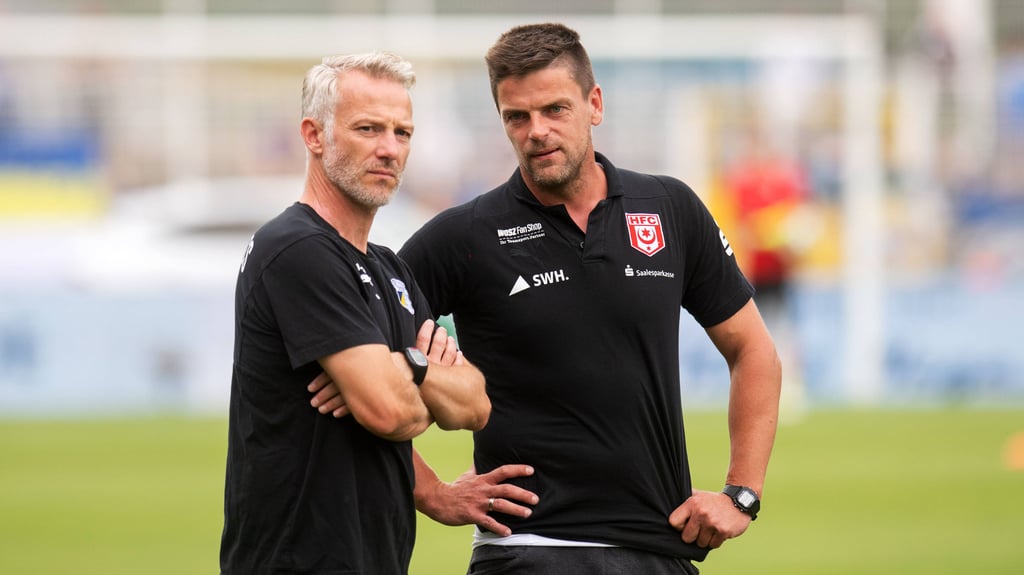 Mark Zimmermann (l.) und Torsten Ziegner trafen in der Vergangenheit als Trainer aufeinander. 