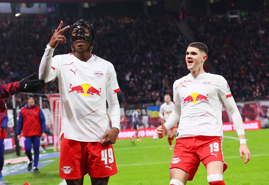 Zeigt an, wie viele Tore er beim Leipziger 6:0 gegen Eintracht Franfurt geschossen hat: Yan Diomande