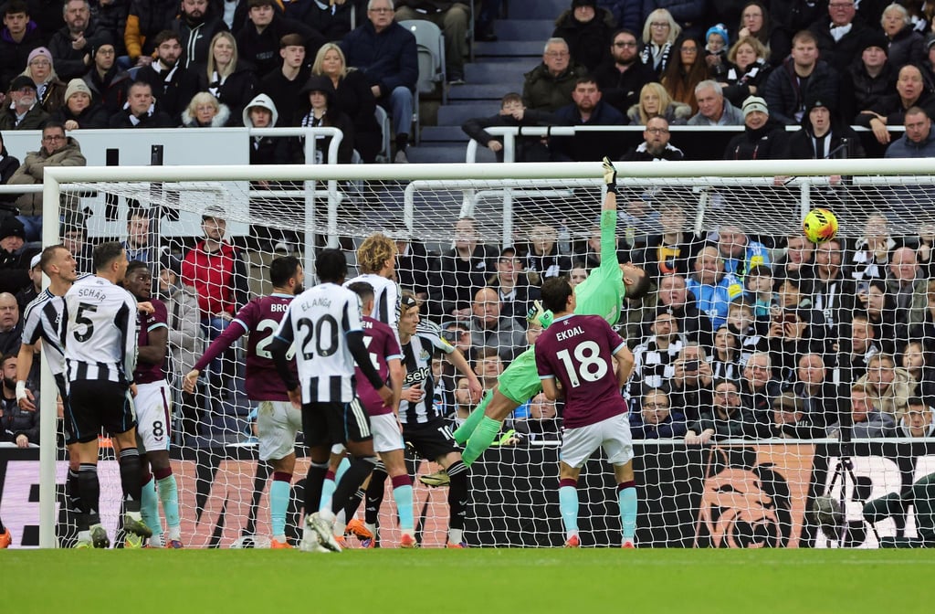 Newcastle ging durch eine direkt verwandelte Ecke von Bruno Guimaraes in Führung.