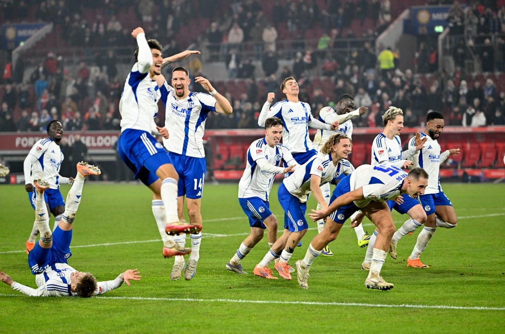 Schalker Freude nach dem Schlusspfiff.